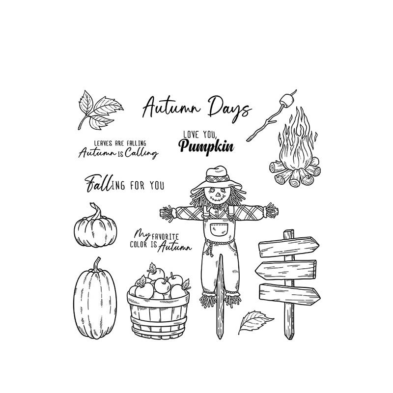 Harvest Autumn Stamp Cutting Dies Set For Handmade Postcard Crafts