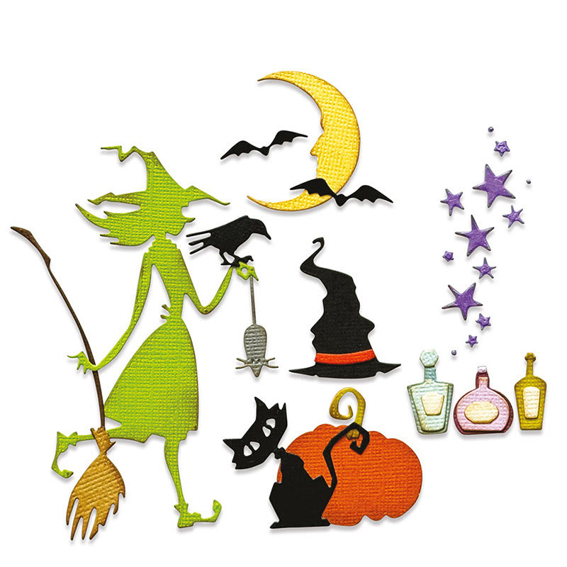 Halloween Scary Witch Cutting Dies For Handmade Postcard Crafts