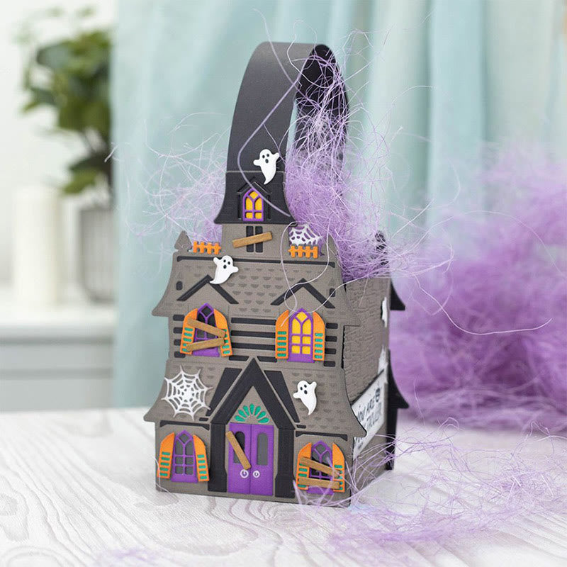 Halloween Haunted House Cutting Dies For Handmade Postcard Crafts