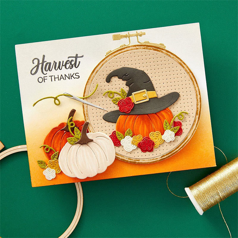 Pumpkin And Hat Cutting Dies For Handmade Postcard Crafts