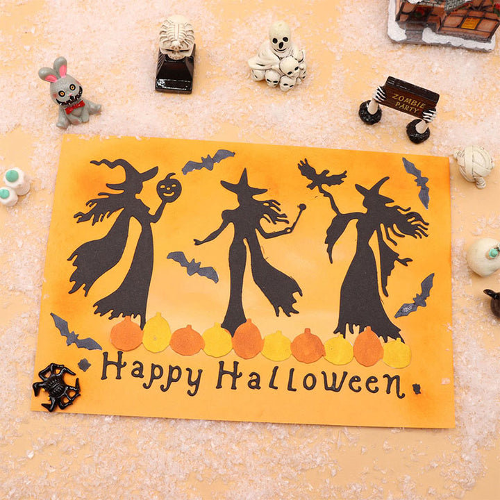 Dancing Ghost And Pumpkin Cutting Dies For Handmade Postcard Crafts