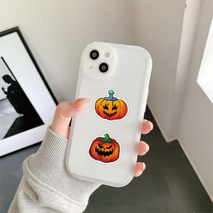 60pcs Halloween Funny Pumpkin Series Sticker For DIY Journal Decor