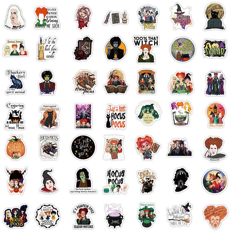 60pcs Crazy Witch Series Graffiti Sticker For Diy Journal Decor