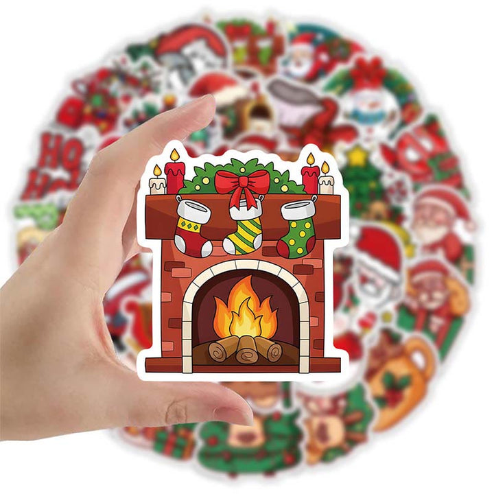 53pcs Cartoon Christmas Series Graffiti Sticker For Diy Journal Decor