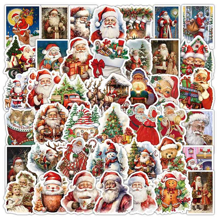 53pcs Reindeer Christmas Series Graffiti Sticker For Diy Journal Decor