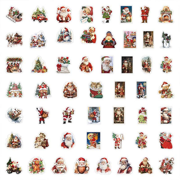 53pcs Reindeer Christmas Series Graffiti Sticker For Diy Journal Decor