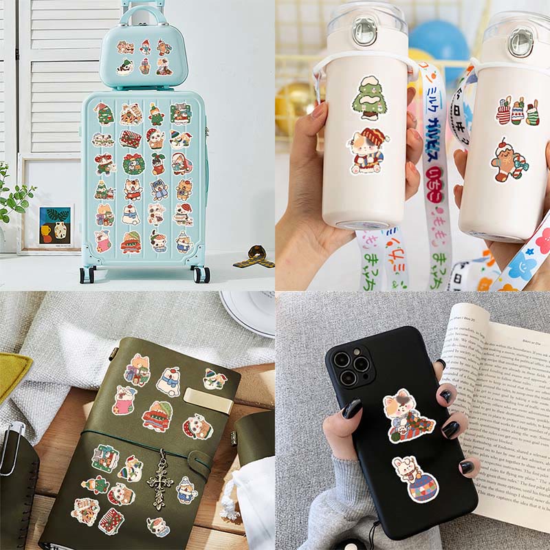 53pcs Merry Christmas Series Graffiti Sticker For Diy Journal Decor