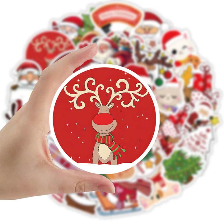 54pcs Christmas Decoration Series Graffiti Sticker For Diy Journal Decor