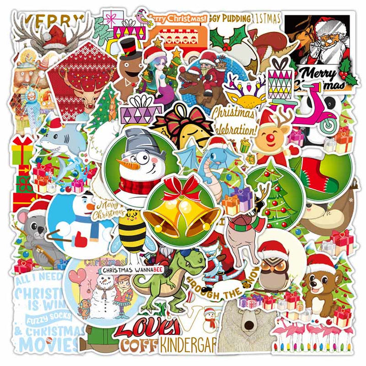 50pcs Funny Snowman Christmas Series Sticker For DIY Journal Decor