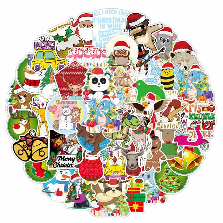 50pcs Funny Snowman Christmas Series Sticker For DIY Journal Decor