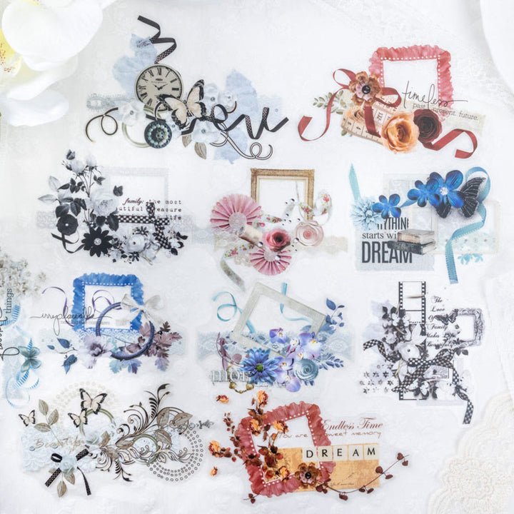 Lace Handmade Series Sticker For DIY Journal Decor