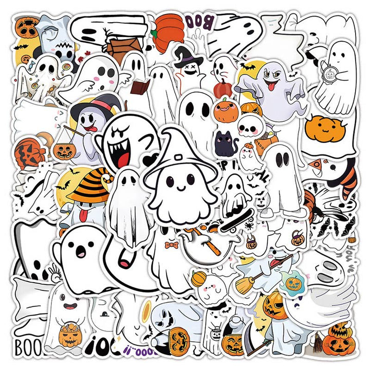 50Pcs Halloween Funny Ghost Sticker for Kids Teen Scrapbook