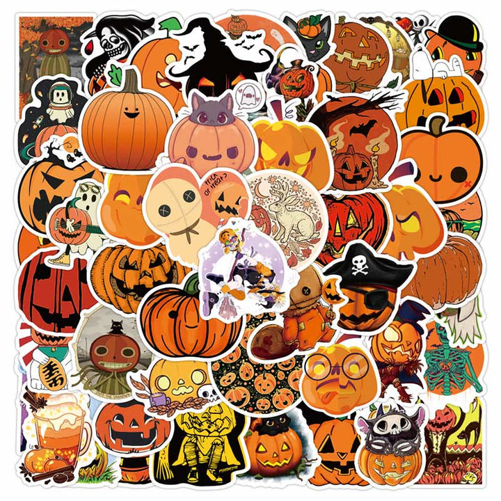 50Pcs Pumpkin Sticker Halloween Sticker for Halloween Party Scrapbook