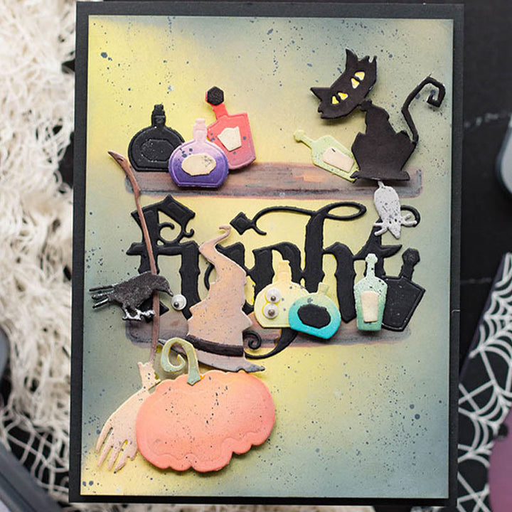 Halloween Funny Decorations Cutting Dies Set For Handmade Greeting Cards