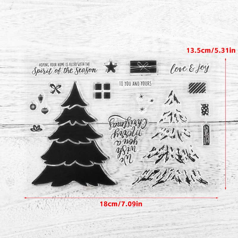 Christmas Tree Stamp Cutting Dies Set For Handmade Greeting Cards