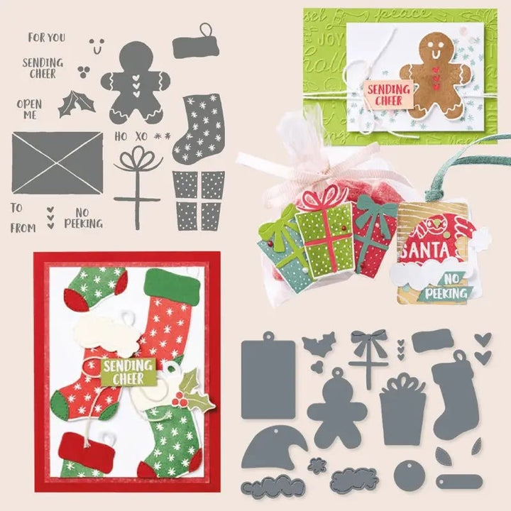 Christmas Gift Stamp Cutting Dies Set For Handmade Greeting Cards