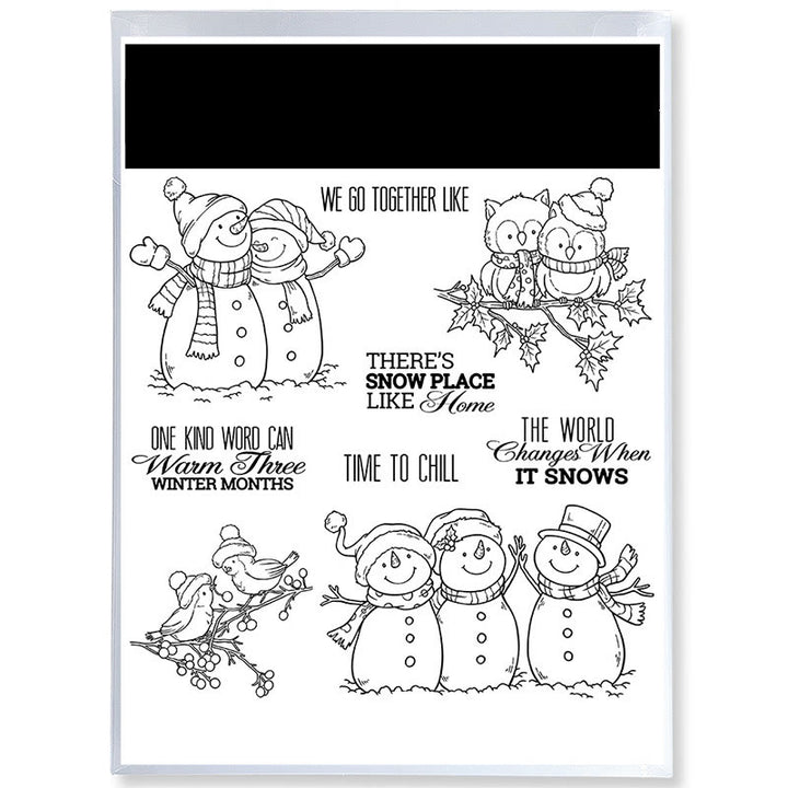 Winter Snowman Stamp Cutting Dies Set For Handmade Greeting Cards