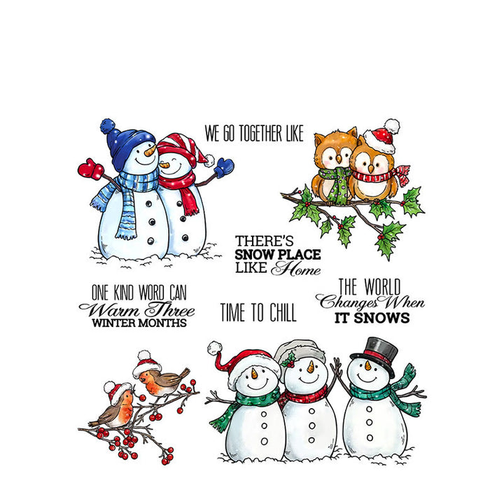 Winter Snowman Stamp Cutting Dies Set For Handmade Greeting Cards