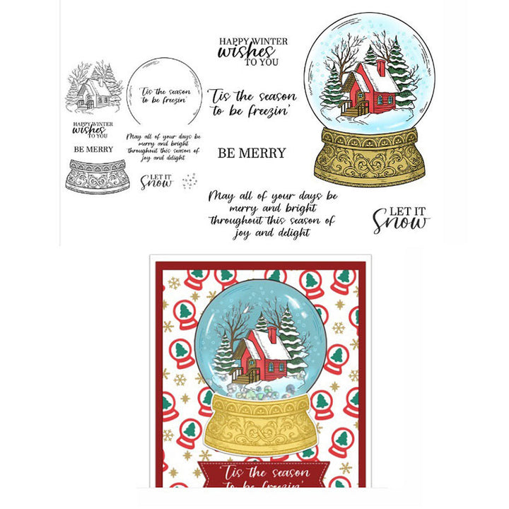 Christmas Snow House Stamp Cutting Dies Set For Greeting Cards