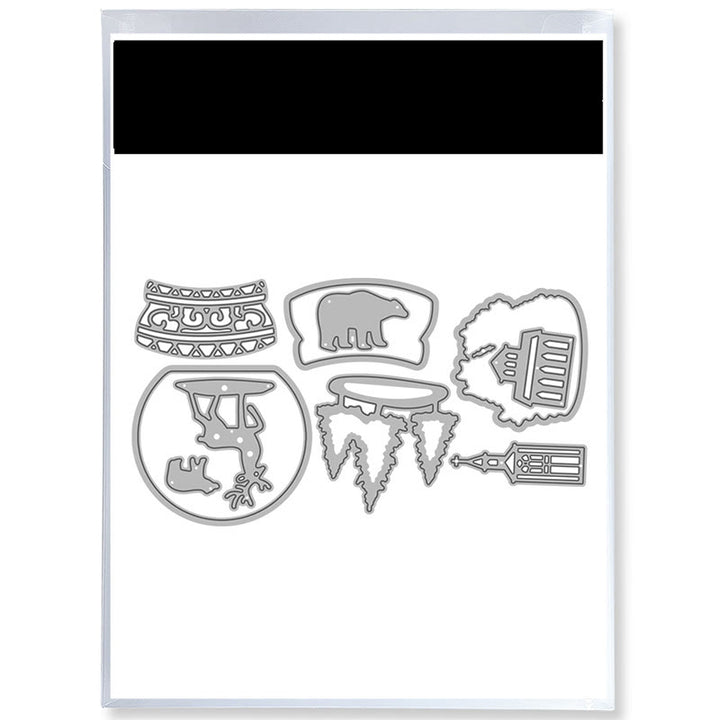 Christmas Snow House Stamp Cutting Dies Set For Greeting Cards