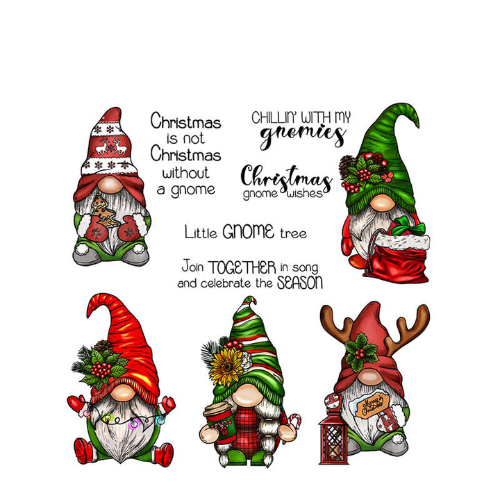 Christmas Dwarf Stamp Cutting Dies Set For Handmade Greeting Cards