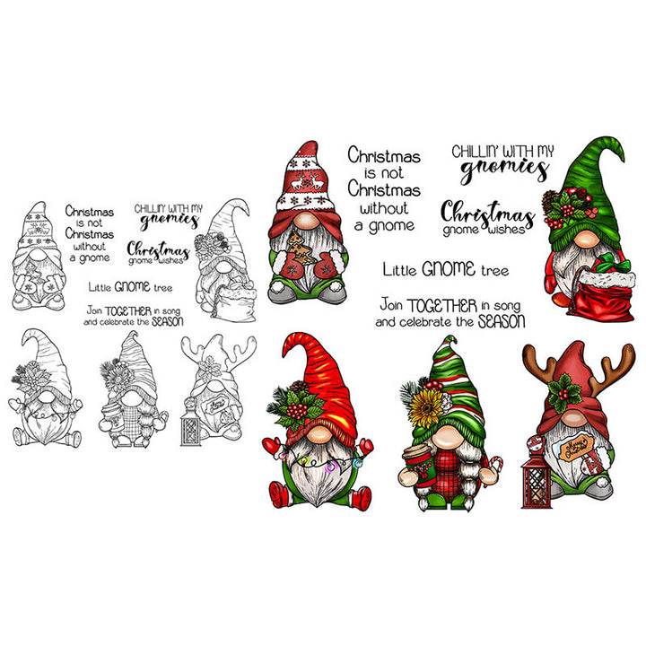 Christmas Dwarf Stamp Cutting Dies Set For Handmade Greeting Cards