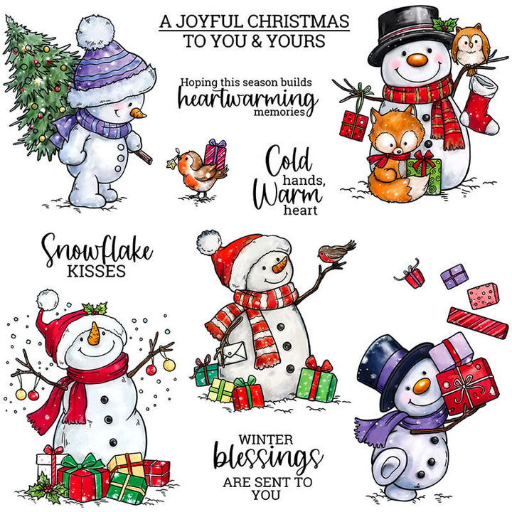 Christmas Snow Man Stamp Cutting Dies Set For Handmade Greeting Crafts