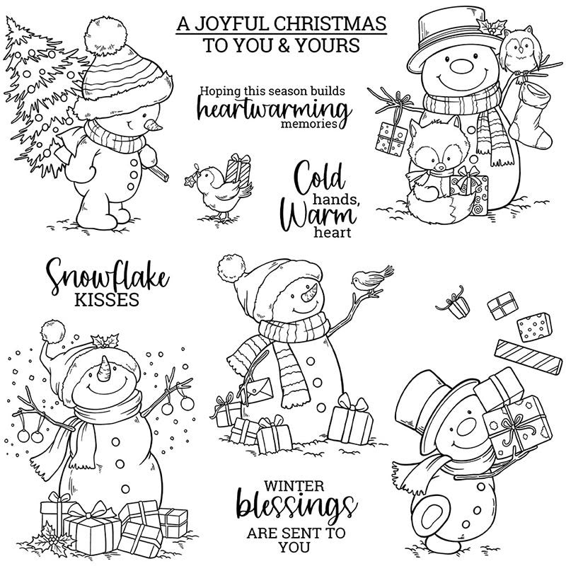 Christmas Snow Man Stamp Cutting Dies Set For Handmade Greeting Crafts