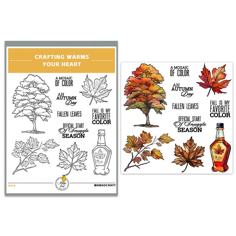 Maple Leaf Stamp Cutting Dies Set For Handmade Greeting Crafts