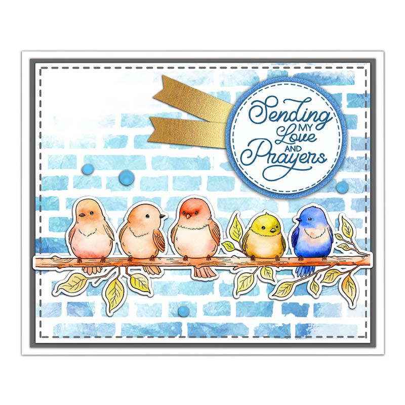 Standing Bird Stamp Cutting Dies Set For Handmade Postcard Crafts