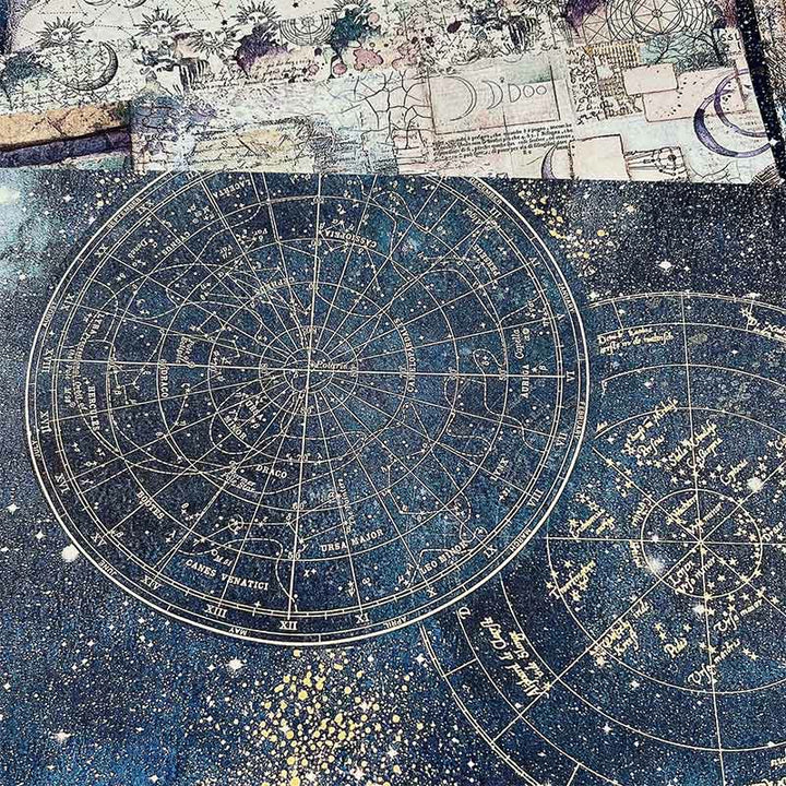 Junk Journal Universe Stars Background Papers Astronomical Scrapbook Supplies