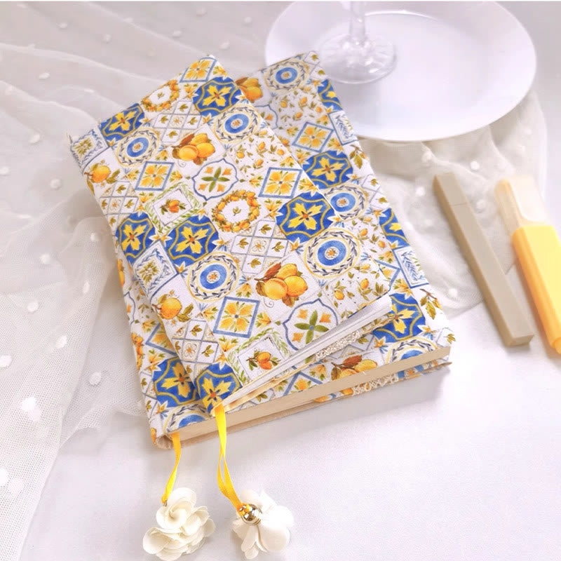 A5/ A6 Cute Lemon Pattern Cloth Cover For Journal Notebook