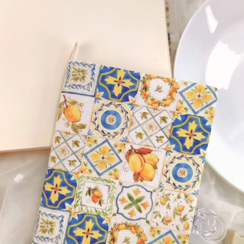 A5/ A6 Cute Lemon Pattern Cloth Cover For Journal Notebook