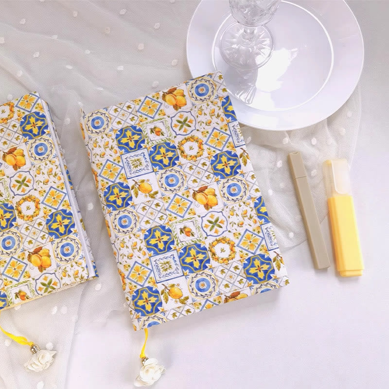 A5/ A6 Cute Lemon Pattern Cloth Cover For Journal Notebook