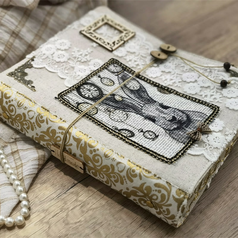 A5 Time Travel Cloth Cover Loose Leaf Notebook For Journal