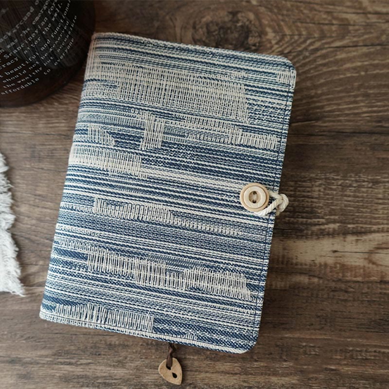 A6/ A5 Denim Style Cloth Cover Notebook For Journal