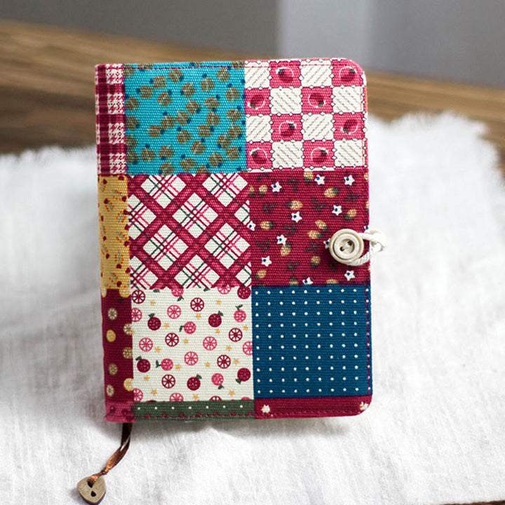 A6/ A5 Color Stitching Cloth Cover Notebook For Journal