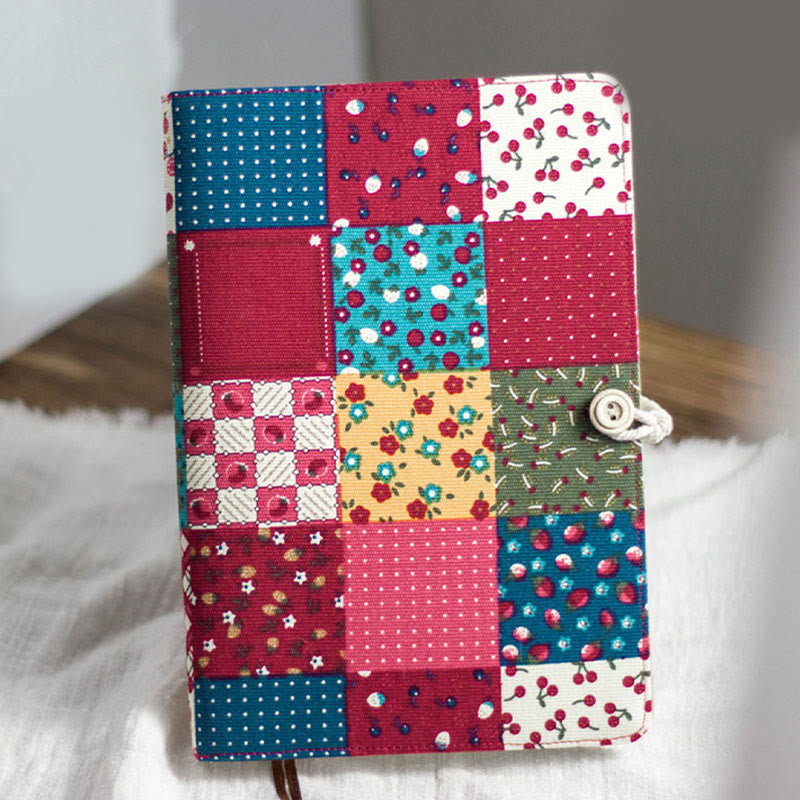 A6/ A5 Color Stitching Cloth Cover Notebook For Journal