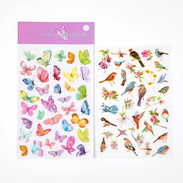 Natural Theme Rub On Transfer Sticker Decals Botanical Scrapbook Stickers