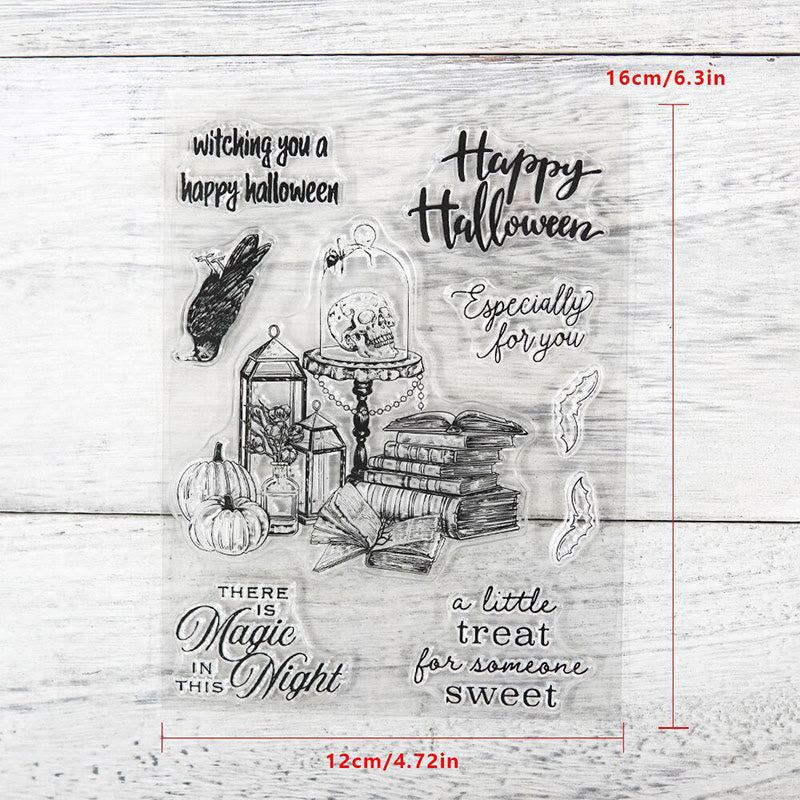 Book And Skull Stamp Cutting Dies Set For Handmade Greeting Cards