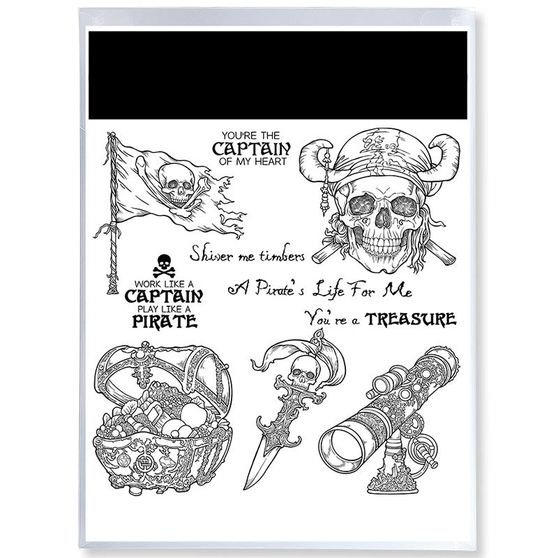 Viking Skull Head Stamp Cutting Dies Set For Handmade Greeting Cards