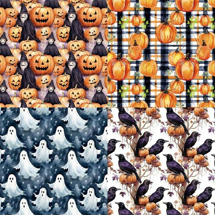 Halloween Ghost Series Paper Set Funny Pumpkin Decorative Journaling Paper