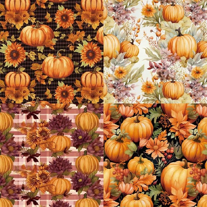 Halloween Series Paper Set Harvest Pumpkin Decorative Journaling Paper