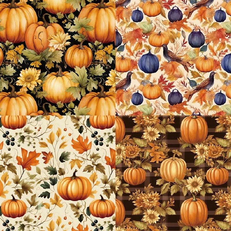 Halloween Series Paper Set Harvest Pumpkin Decorative Journaling Paper