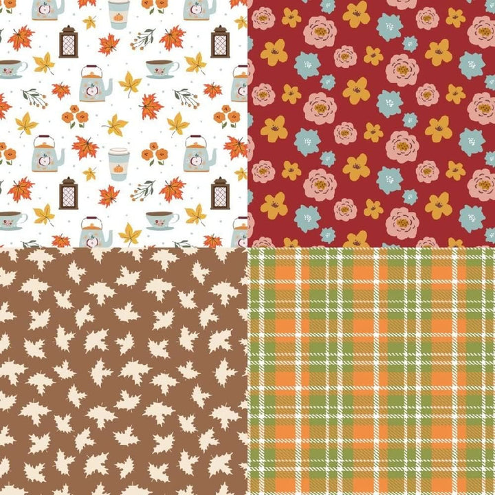 Thanksgiving Series Paper Set Cartoon Pattern Decorative Journaling Paper