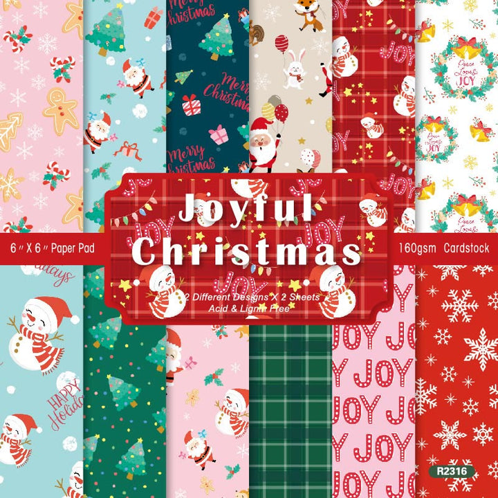 Joyful Christmas Series Paper Set Happy Holiday Decorative Journaling Paper