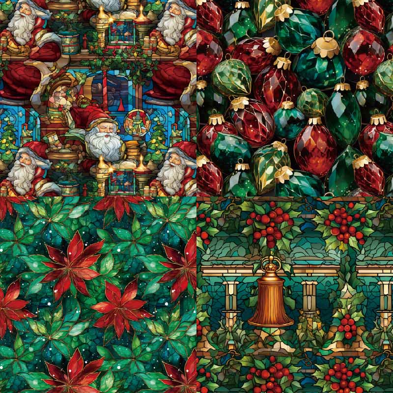 Gothic Christmas Series Paper Set Holiday Decor Journaling Background Paper