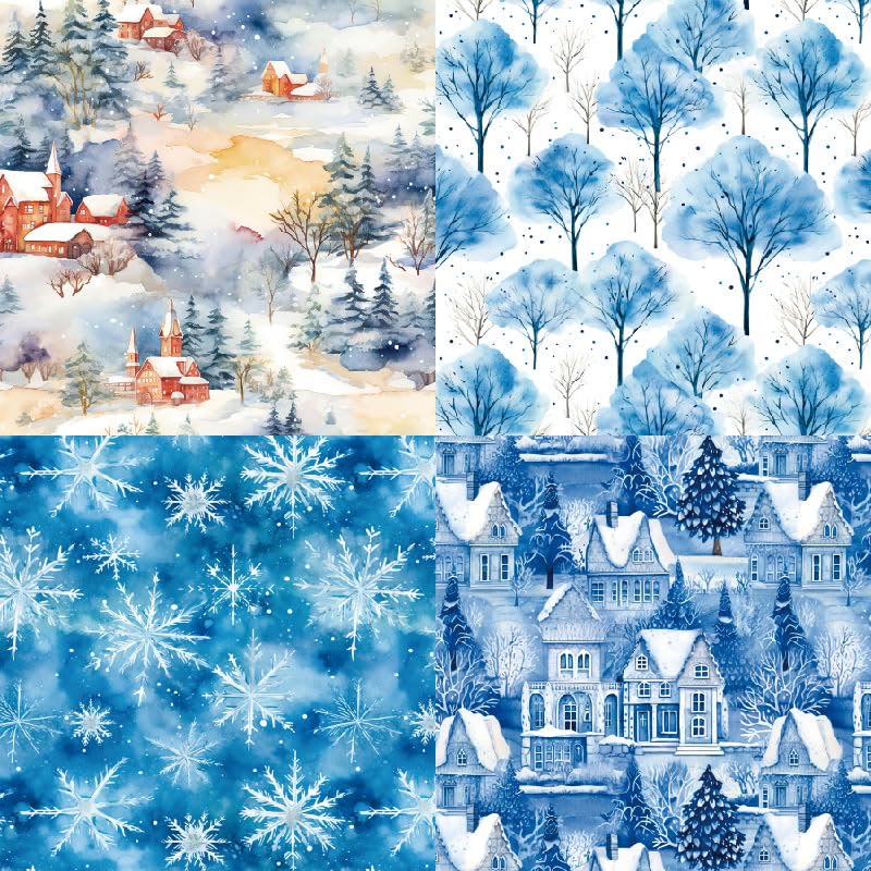 Merry Christmas Series Paper Set Let It Snow Decorative Journaling Paper