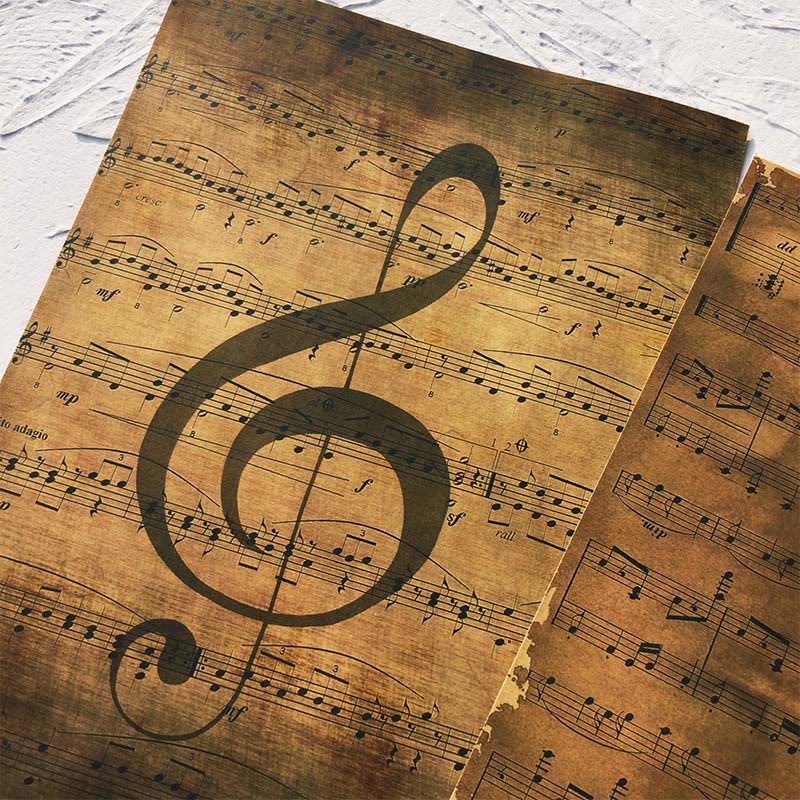 European Music Element Series Paper Decorative Journaling Paper