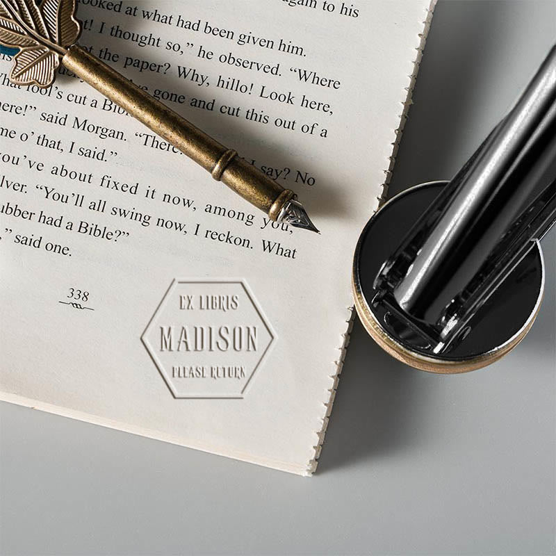 Personalized Book Embosser Libris Please Return For Book Lovers